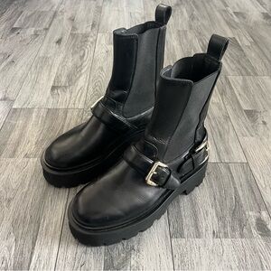 SANDRO - Women's Helen Buckled Chelsea Booties